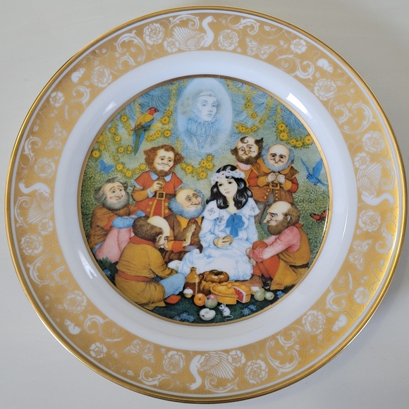 Snow-White & the Seven Dwarfs FRANKLIN PORCELAIN collectors plate - Picture 8 of 8